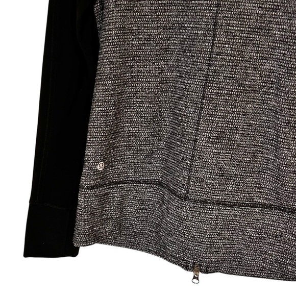 Lululemon Daily Yoga Jacket- Coco Pique Black Athletic Full Zip Jacket- Size 8 - Picture 14 of 15